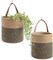 2-Pack Jute Hanging Rope Baskets – Small Boho Woven Wall Planters